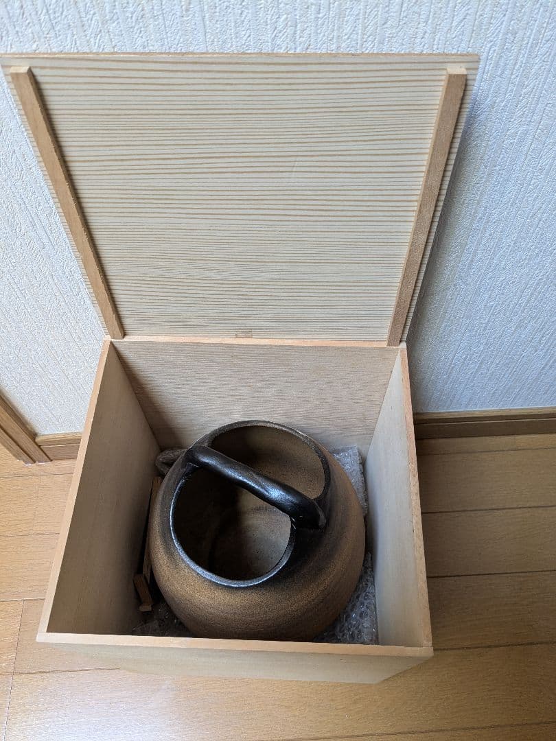 九谷焼 中村陶志人（なかむらとしと）作 鳥の図 花器 花瓶 木札付 保存箱付