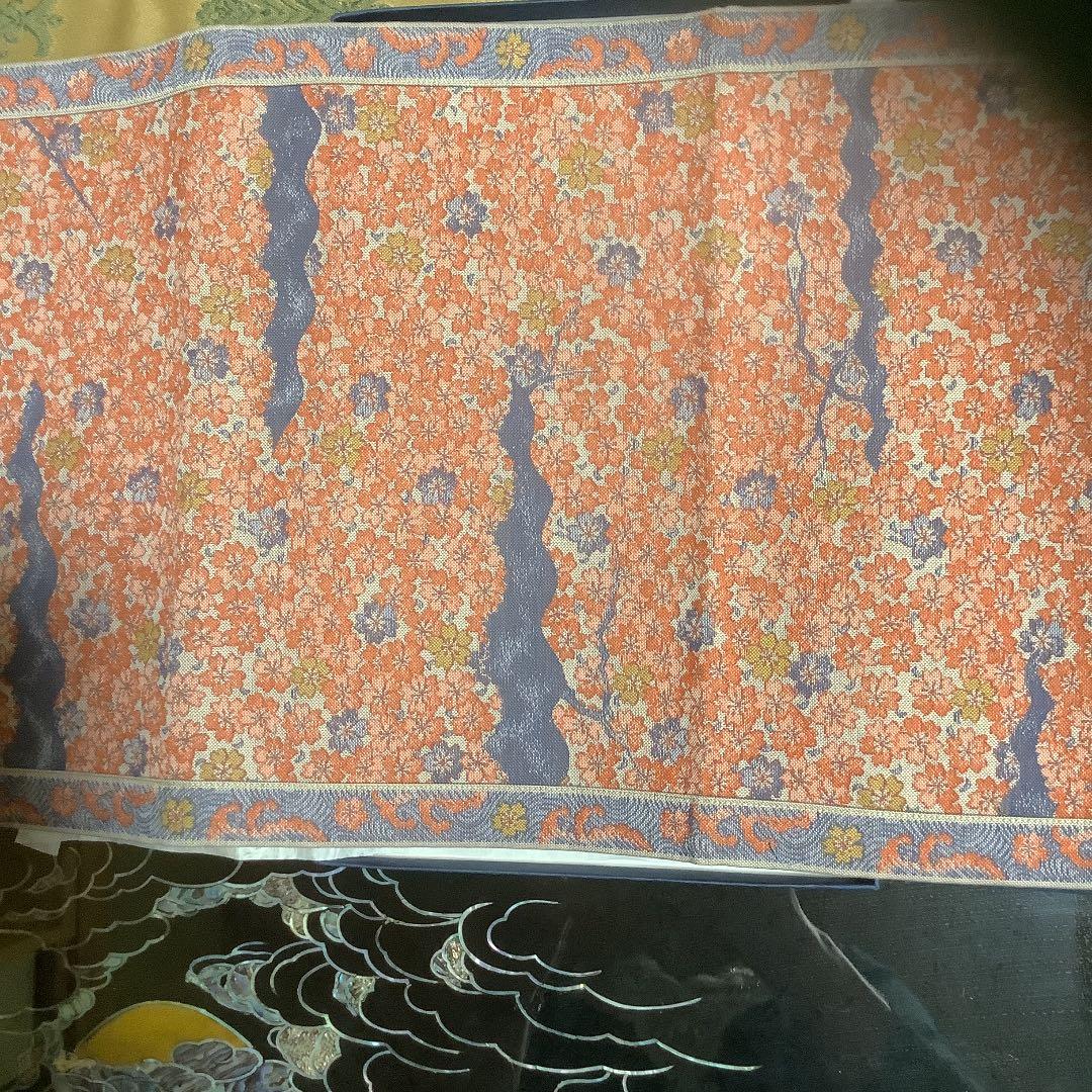 未使用　源右衛門　ジャガードテーブルセンター　デパート購入約29×72 綿100