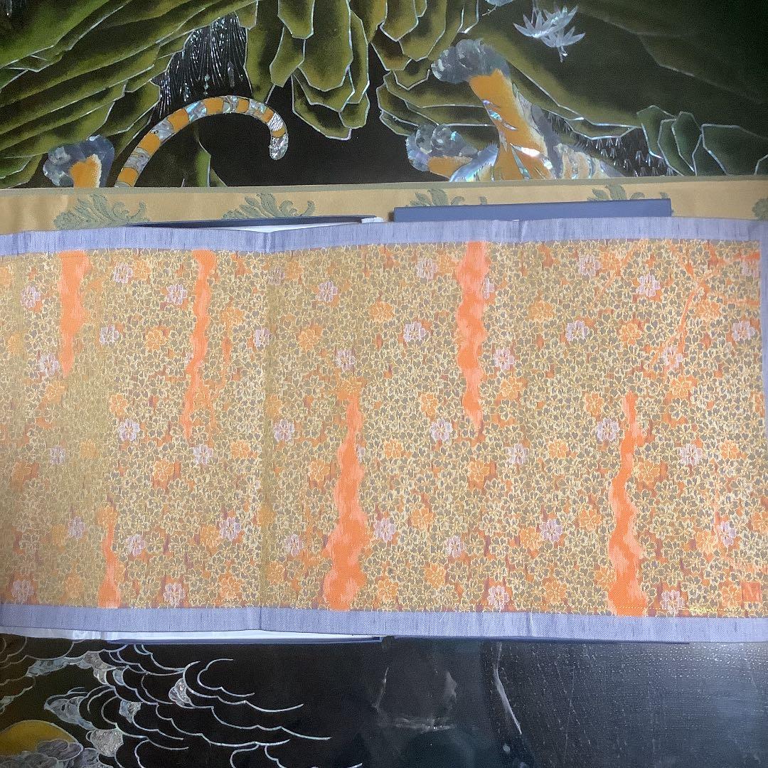 未使用　源右衛門　ジャガードテーブルセンター　デパート購入約29×72 綿100