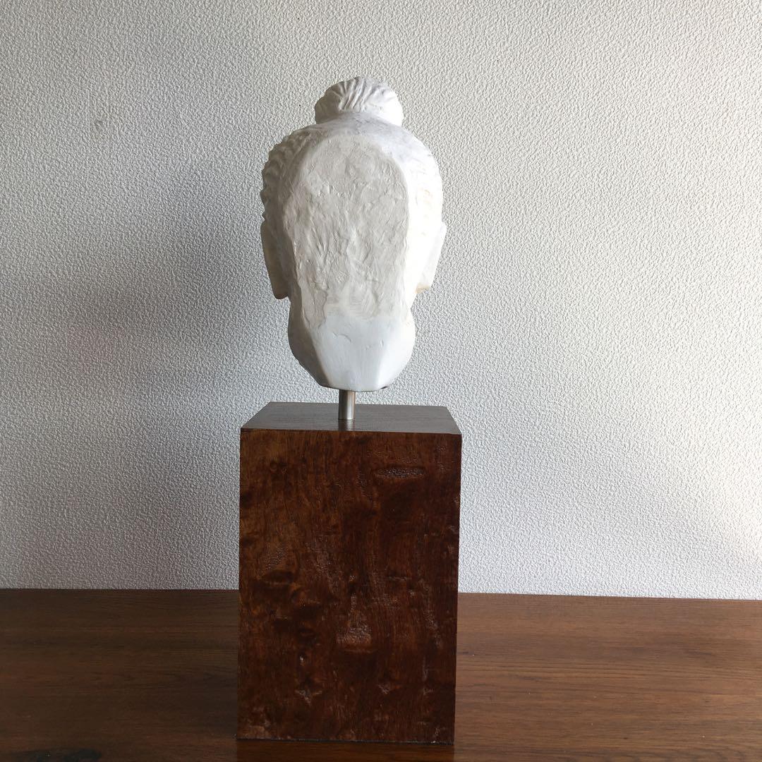 インテリア置物　石膏レプリカ　仏頭部 パキスタン　カラチ国立博物館蔵品レプリカ