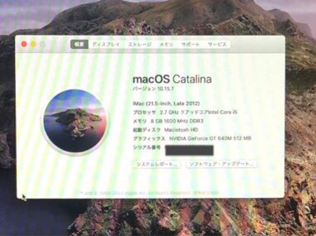 iMac 21.5 2012 Core i5/8GB 純正キーボード・マウス付