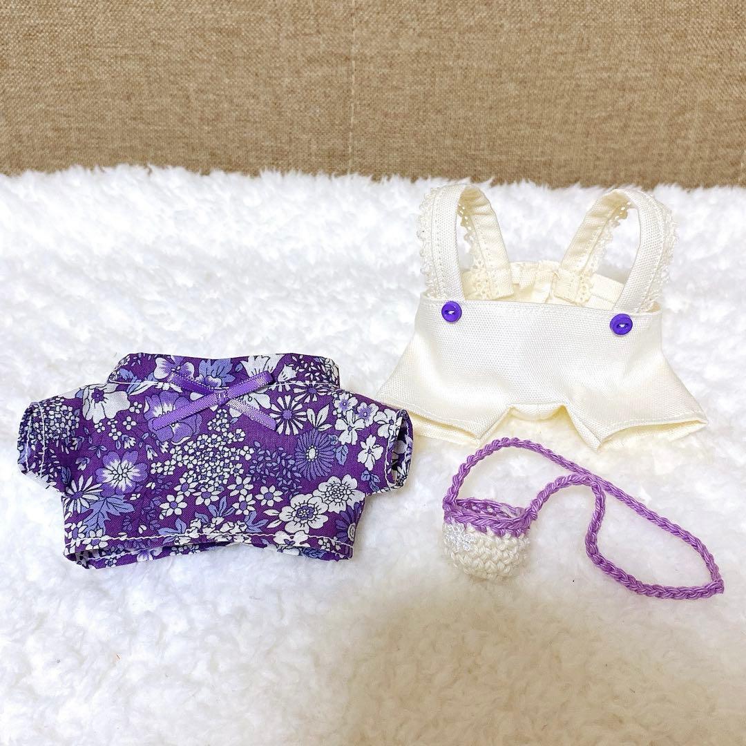 ねこ☆/すのチルBIG服セット×5【小花柄】黒・青・紫・黄・緑