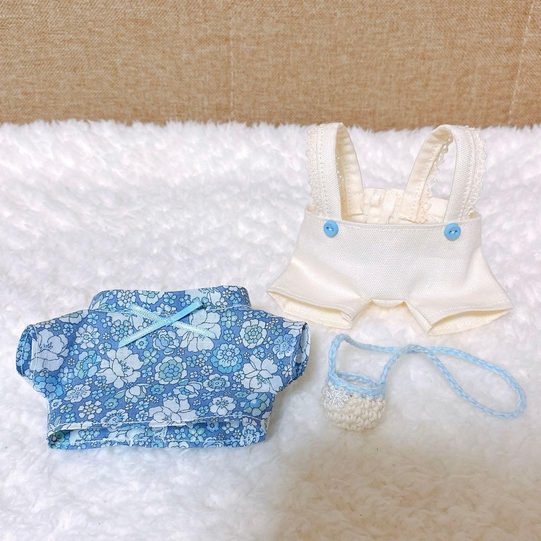 ねこ☆/すのチルBIG服セット×5【小花柄】黒・青・紫・黄・緑