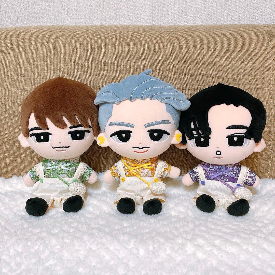 ねこ☆/すのチルBIG服セット×5【小花柄】黒・青・紫・黄・緑