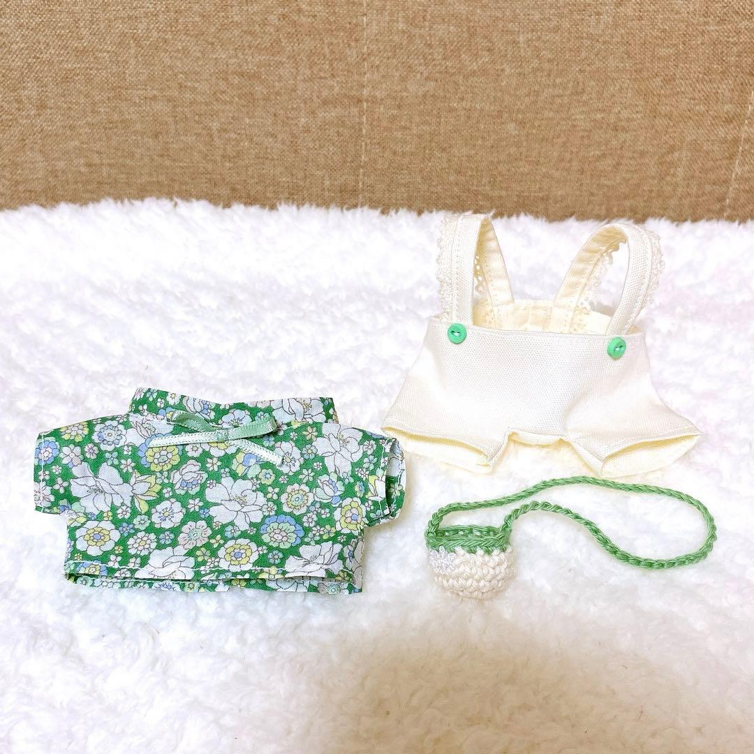 ねこ☆/すのチルBIG服セット×5【小花柄】黒・青・紫・黄・緑