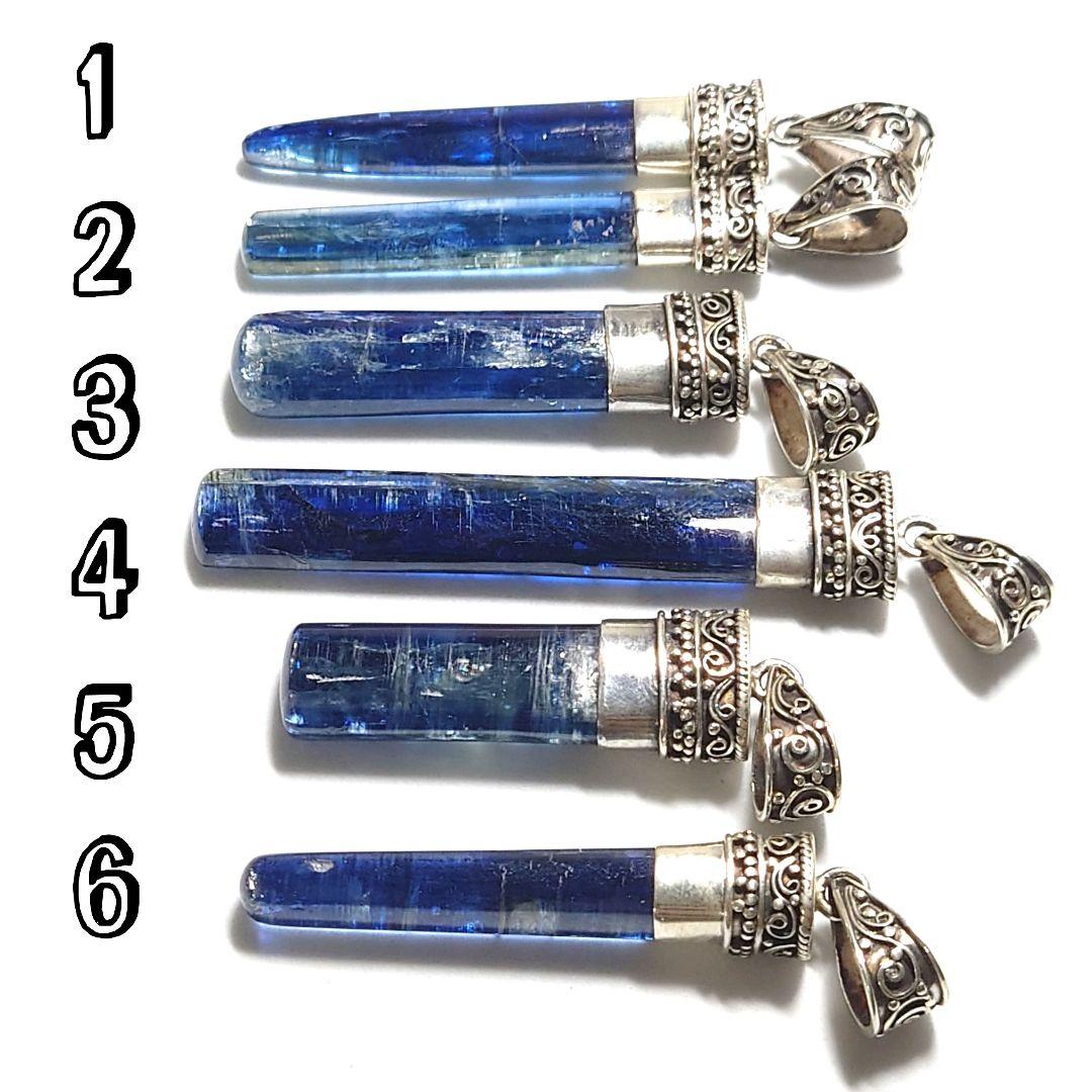★ネパールブルーカイヤナイト スティック型 ペンダント⑤(SA+)