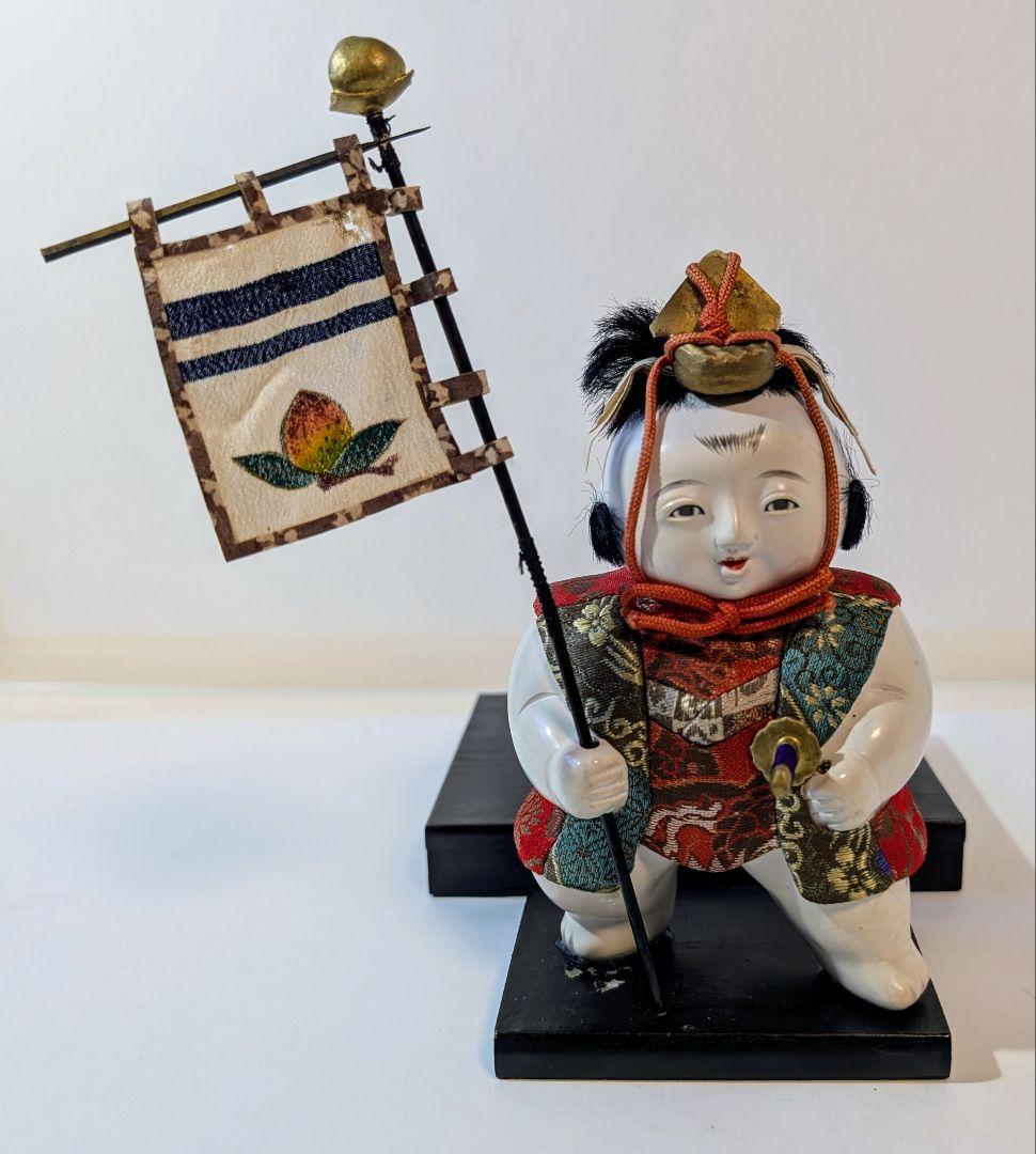 〈ビンテージ 桃太郎 御所人形 木目込人形〉