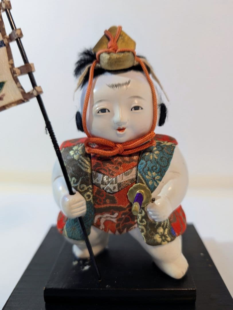 〈ビンテージ 桃太郎 御所人形 木目込人形〉