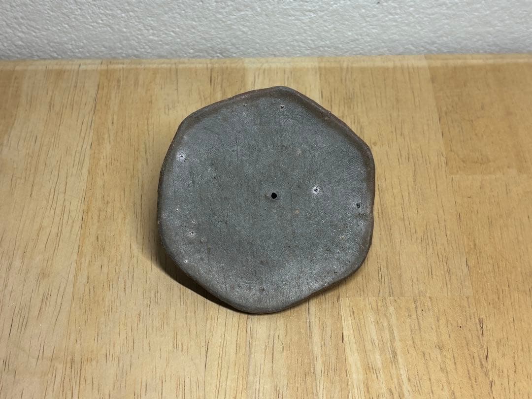 127. 備前焼 宝瓶 登り窯 カニと貝(タニシ) 6角 手びねり 急須