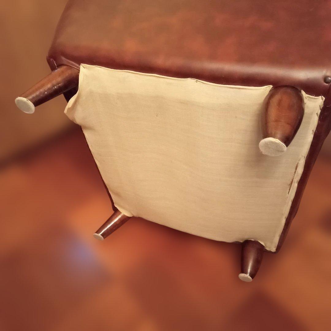 昭和レトロ　当時物　ヴィンテージ ブラウン 1人掛けソファ　 男前インテリア