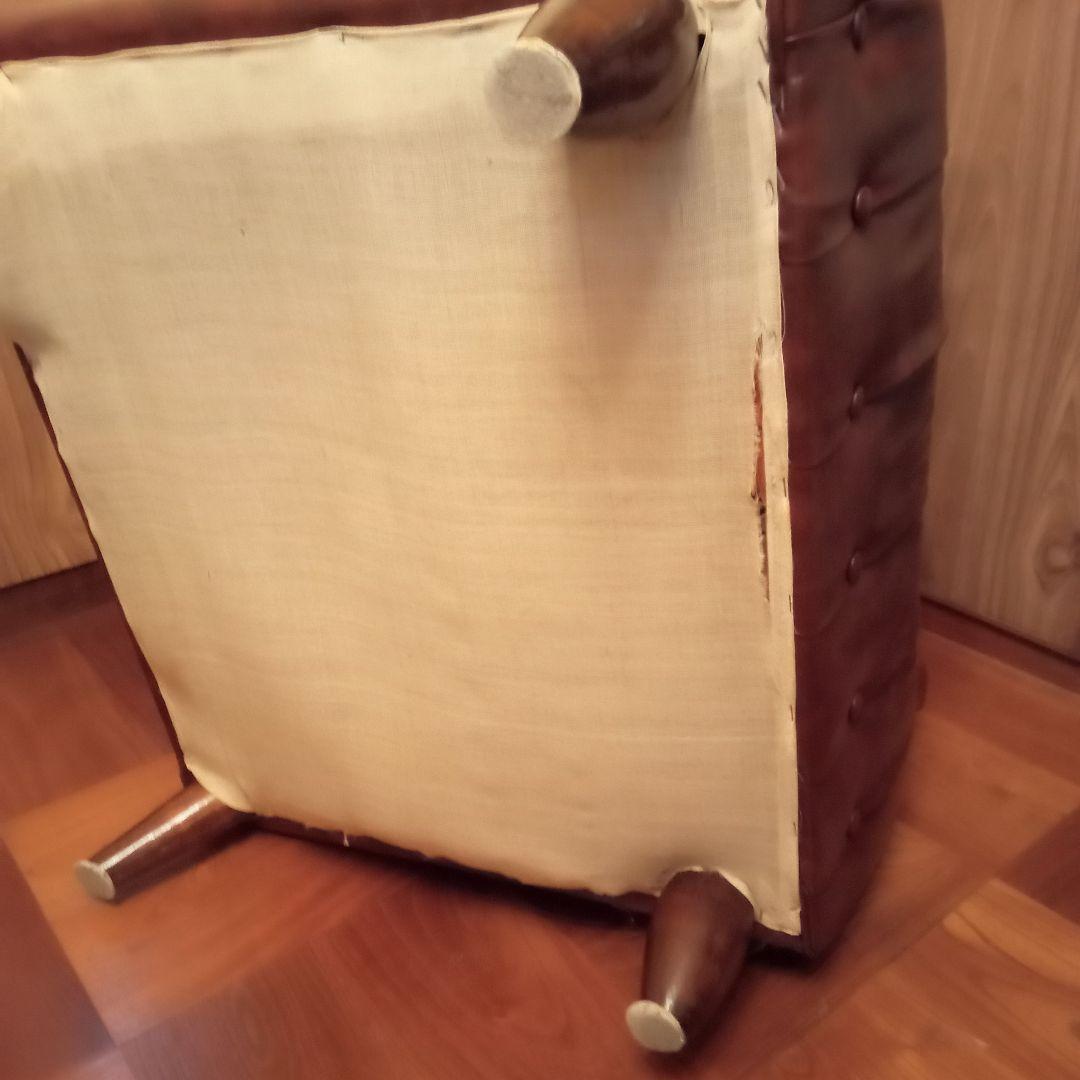 昭和レトロ　当時物　ヴィンテージ ブラウン 1人掛けソファ　 男前インテリア