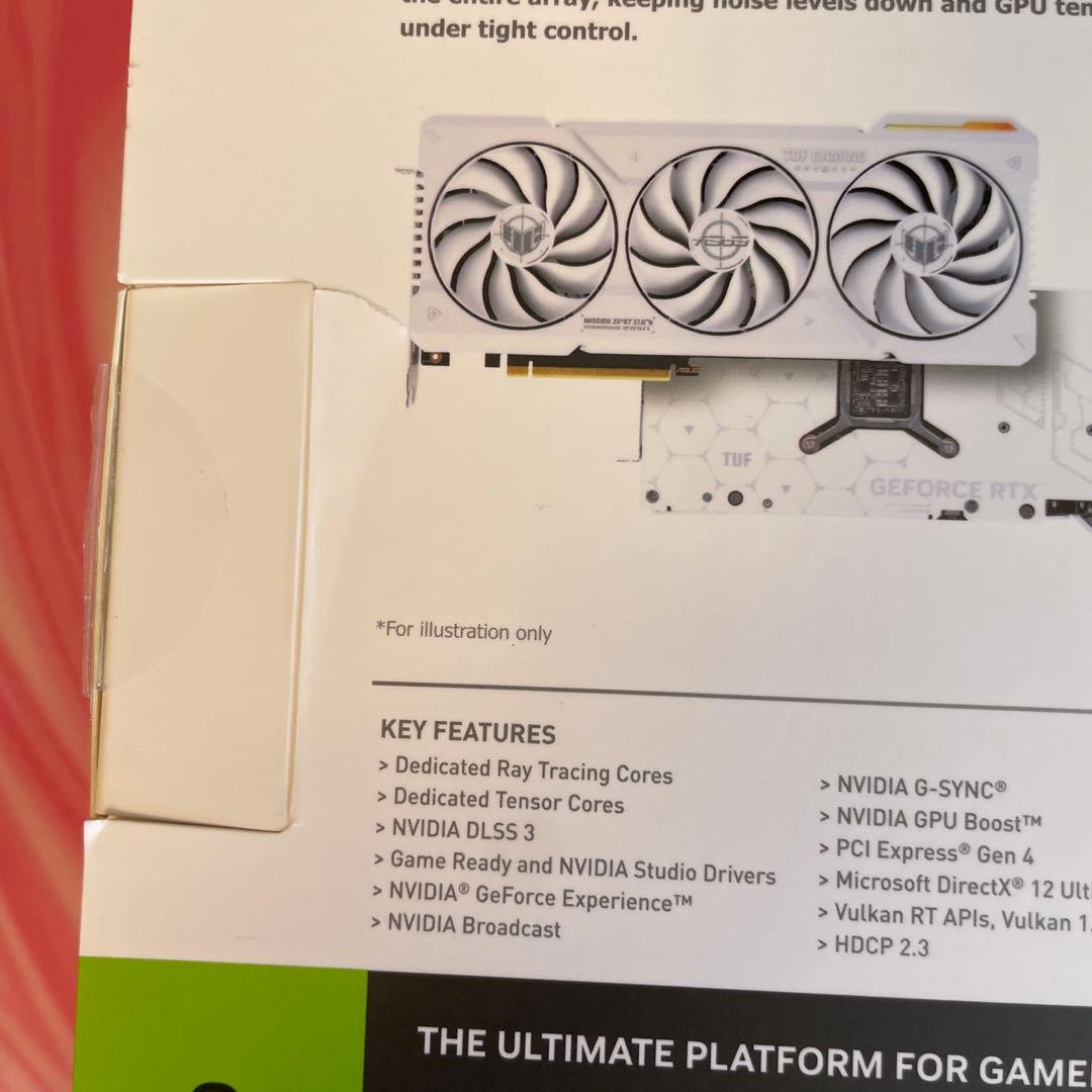 グラフィックボード・グラボ・ビデオカード ASUS TUF RTX4070tisuper White