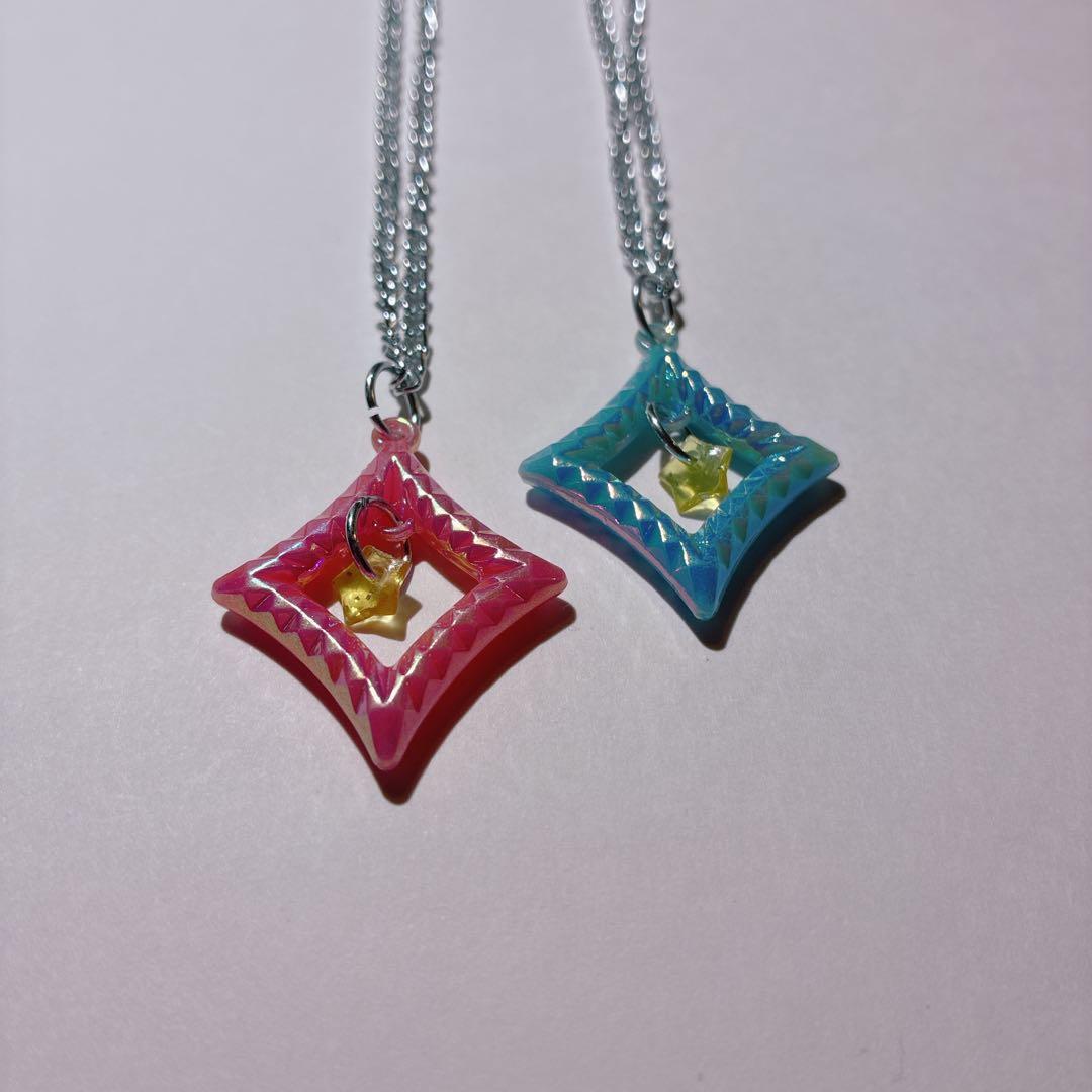 オープンダイヤのセボンスター 水色＆ピンク 2点セット