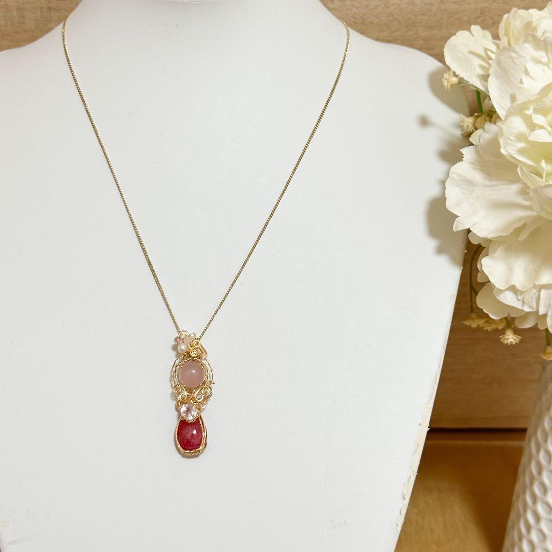 魅惑のローズカラー♡インペリアルロードナイトのワイヤージュエリー