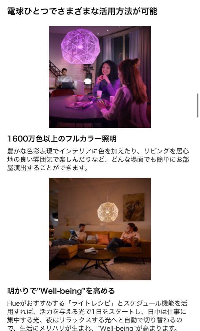 Philips Hue(フィリップスヒュー)スターターセット 動作確認済　外箱無