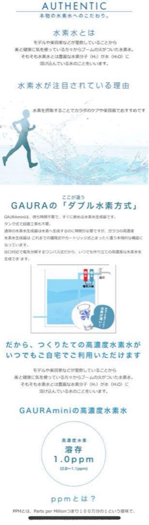 ☆*彡様 【極美品】GAURA mini ガウラミニ 卓上水素水生成器 浄水器