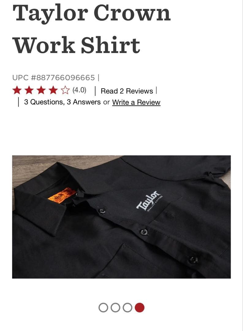 Taylor Crown Work Shirt テイラー