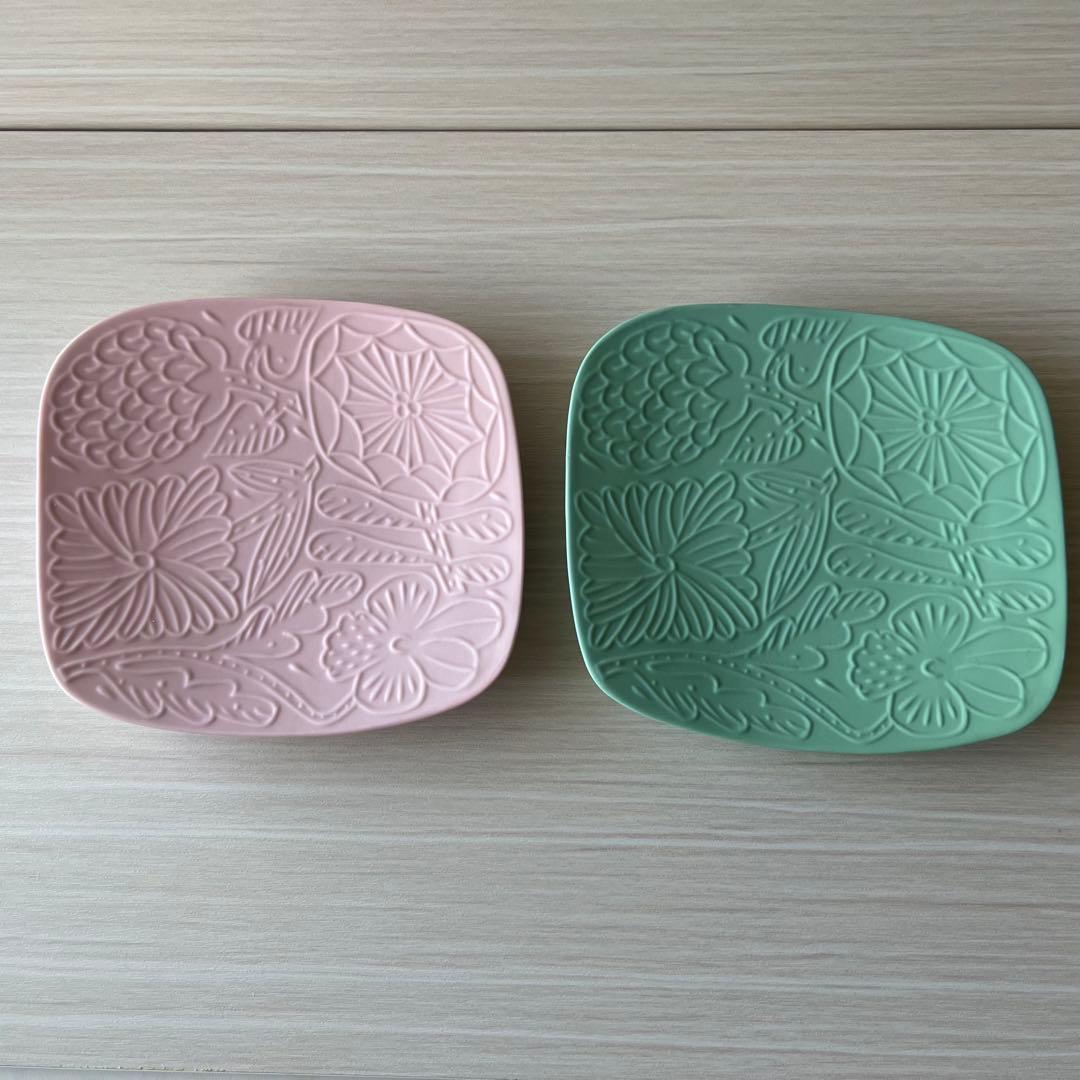 鹿児島睦×イイホシユミコ フローロお皿2枚（Sサイズ）