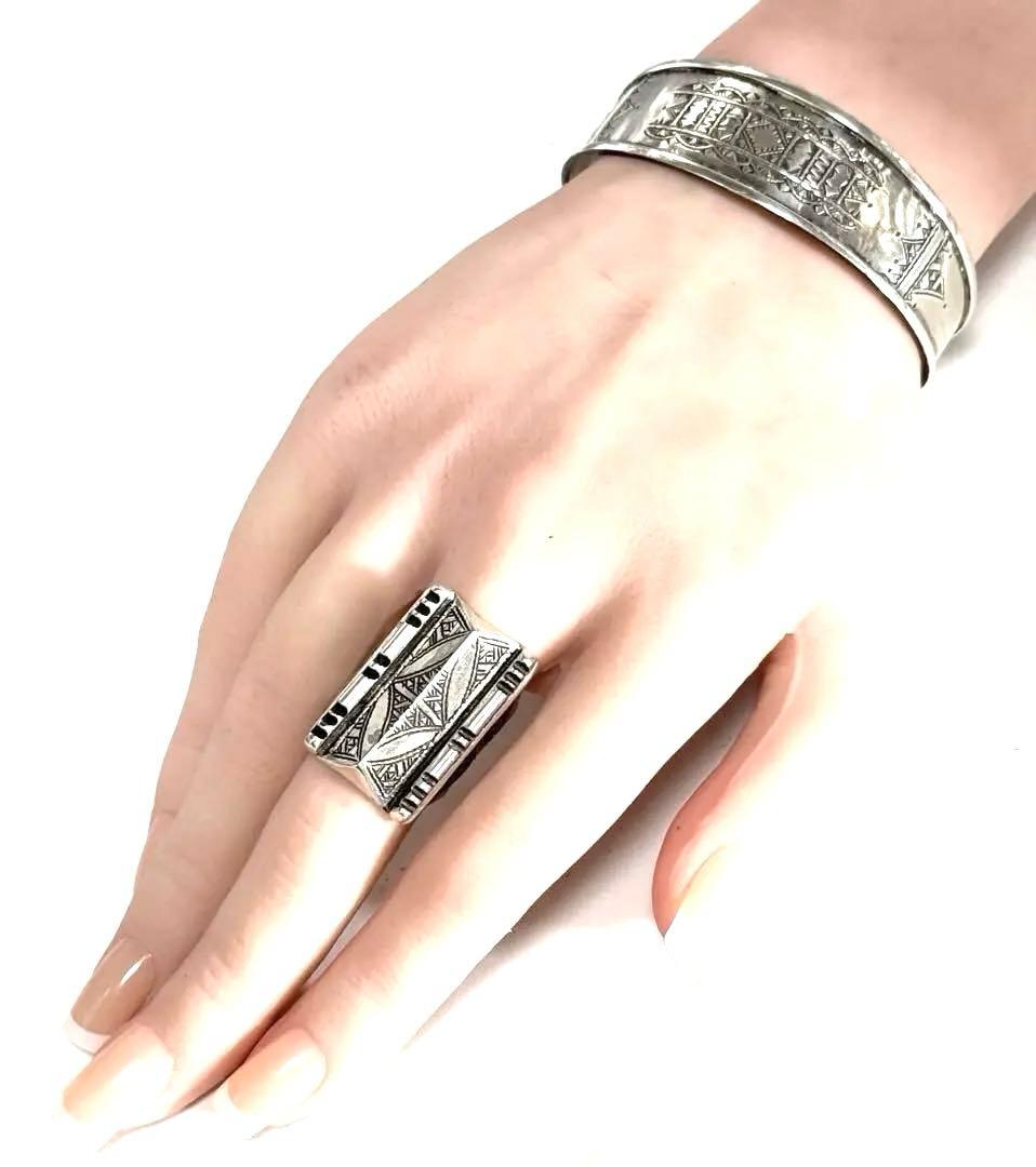 トゥアレグ族　ハンドメイド　さシルバーリング　　(２)