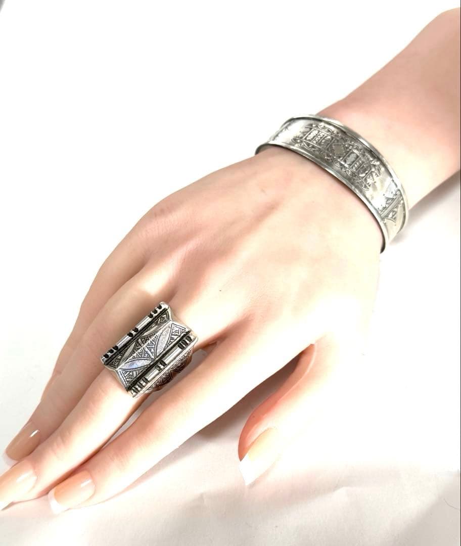 トゥアレグ族　ハンドメイド　さシルバーリング　　(２)