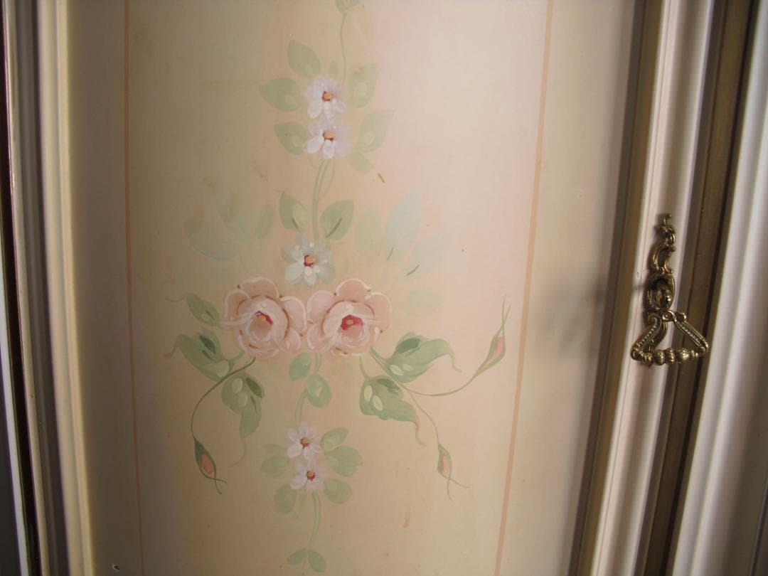 イタリア製 ロココ様式 サイドボード/キャビネット☆白家具 コンソール/飾り棚