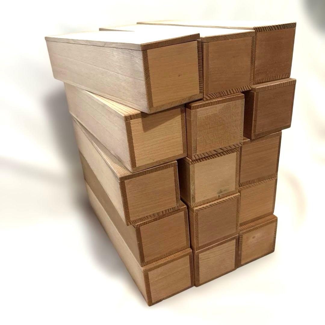 木箱15個　湯呑み入れ　5コ入る箱　もみの木　希少　バラ売り可能