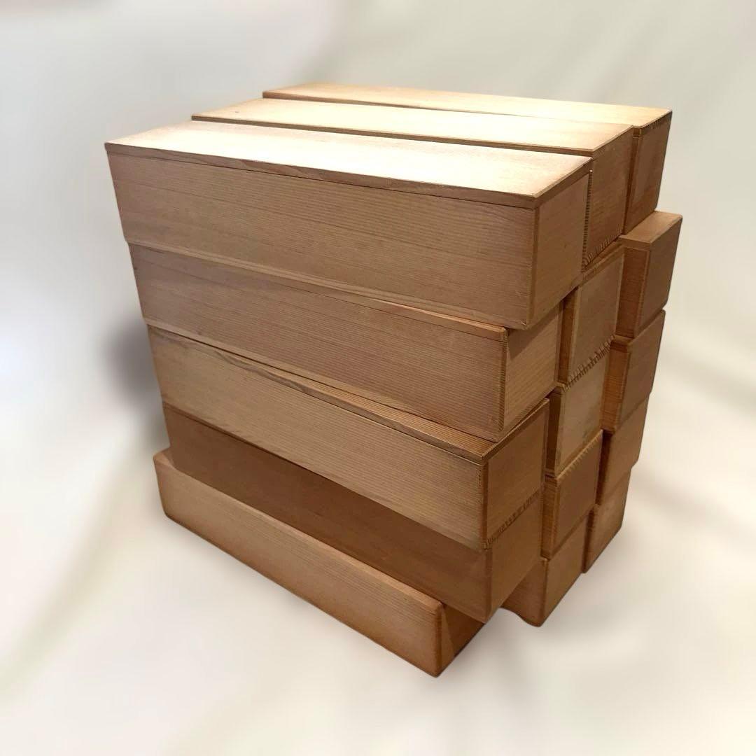 木箱15個　湯呑み入れ　5コ入る箱　もみの木　希少　バラ売り可能