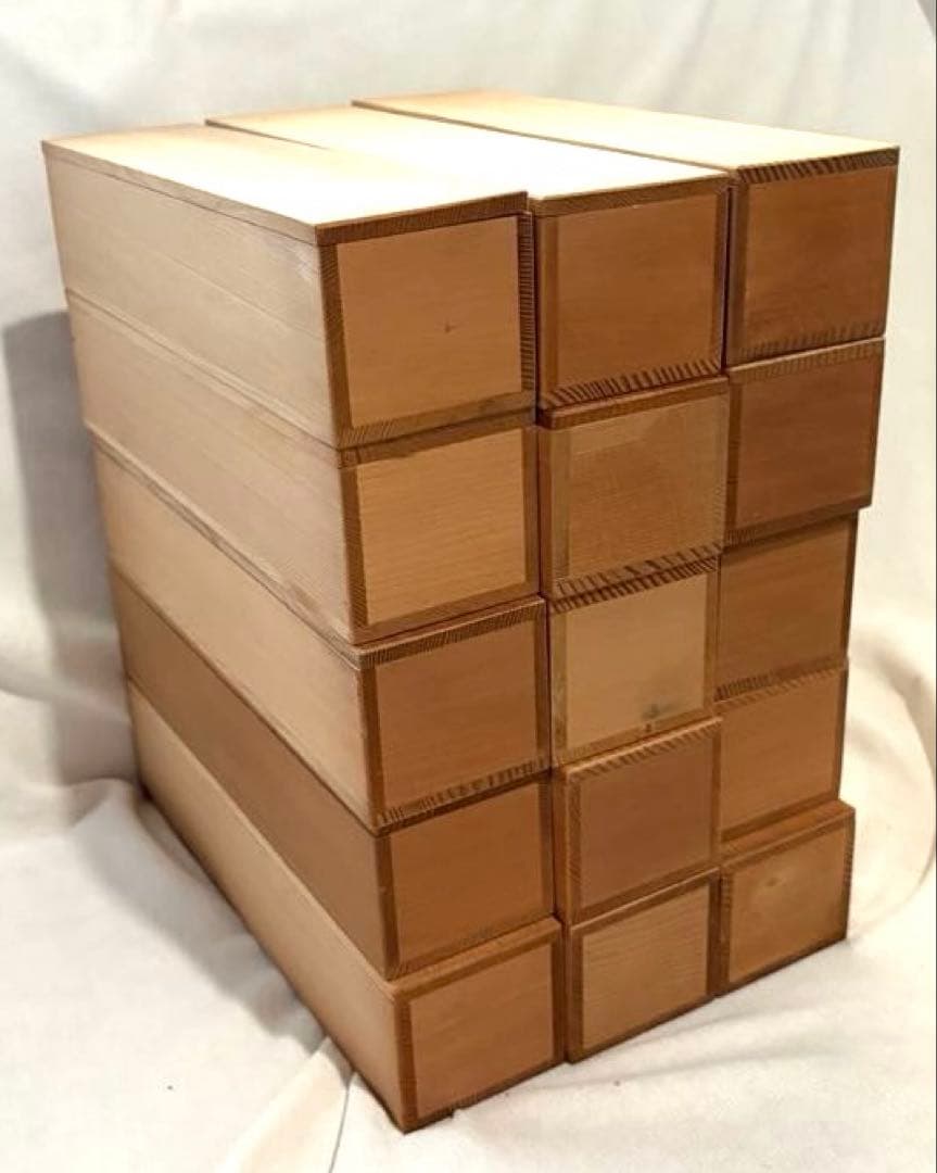 木箱15個　湯呑み入れ　5コ入る箱　もみの木　希少　バラ売り可能
