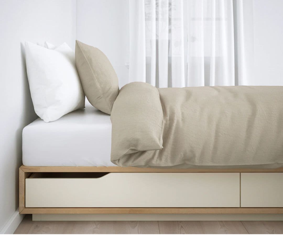 【IKEA】MANDAL マンダール ベッドフレーム ダブル 引き出し付き