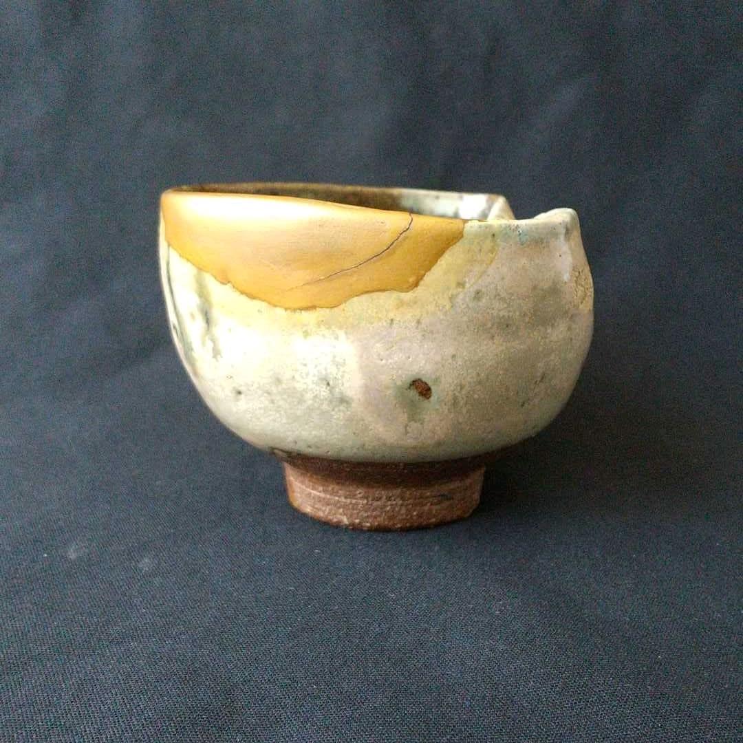 桃山～江戸初期 朝鮮唐津茶碗 盃 古箱 箱書 茶道具