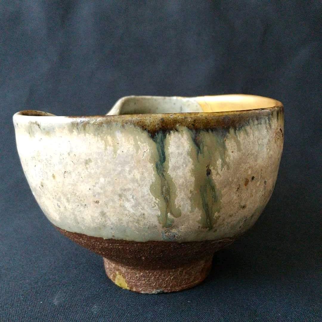 桃山～江戸初期 朝鮮唐津茶碗 盃 古箱 箱書 茶道具