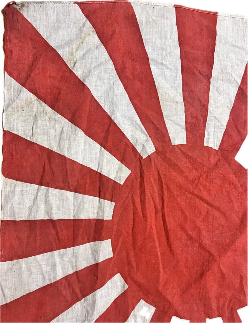 旧日本軍 旭日旗 軍艦旗 旗 77cm×63cm 当時物 昭和レトロ コレクター