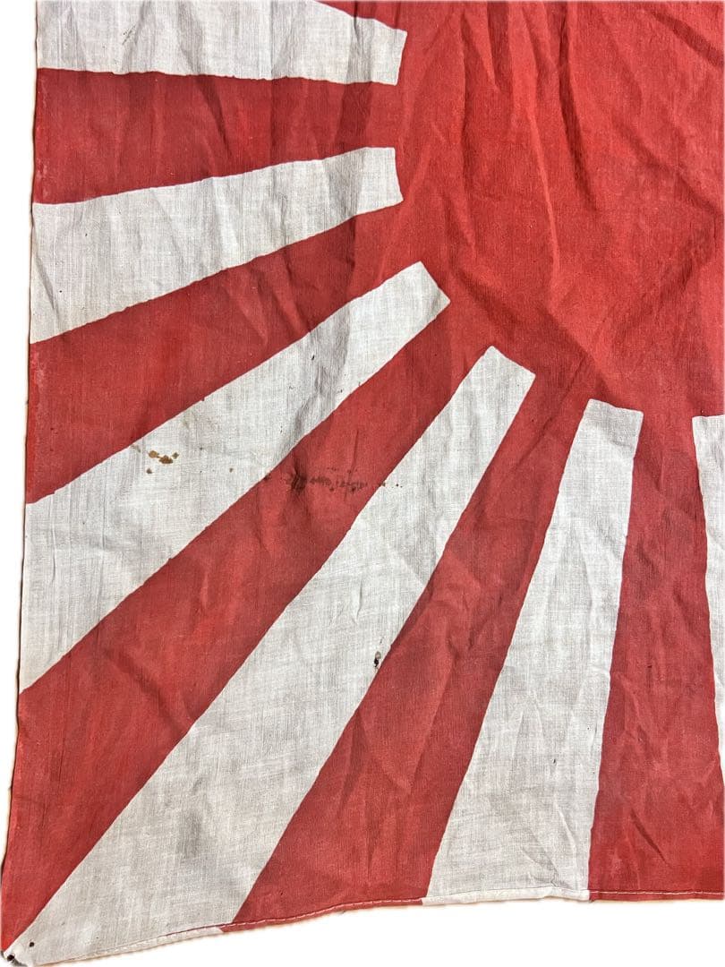 旧日本軍 旭日旗 軍艦旗 旗 77cm×63cm 当時物 昭和レトロ コレクター