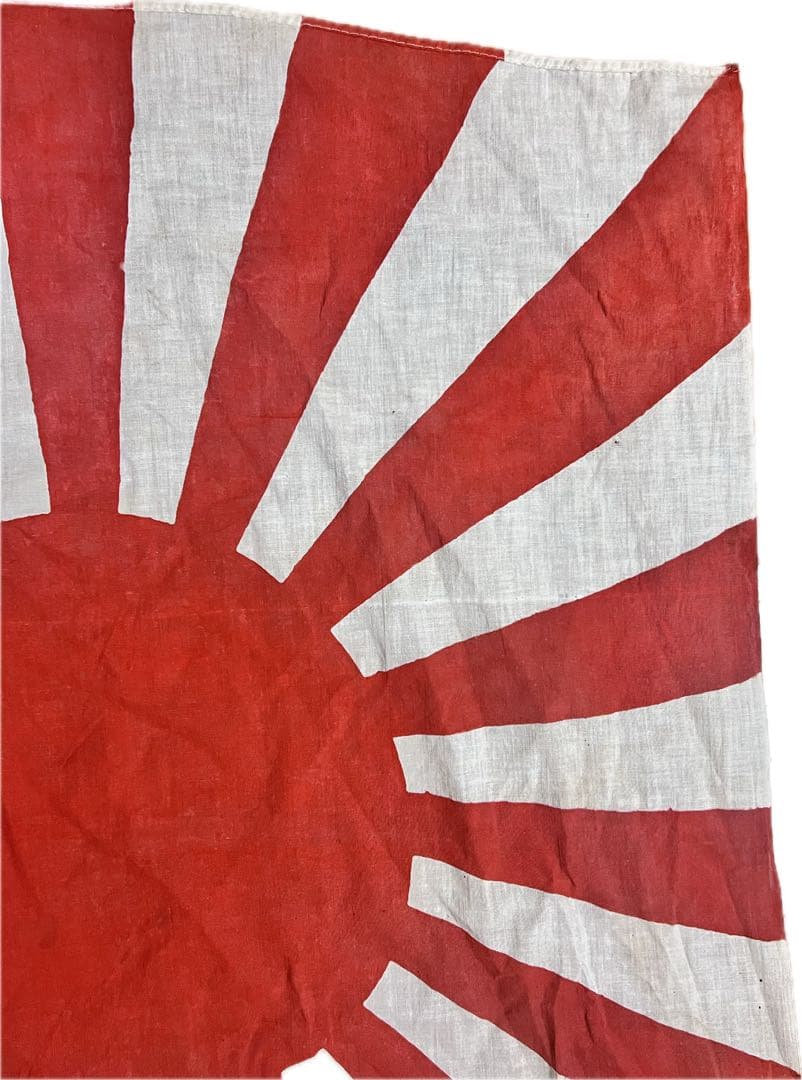旧日本軍 旭日旗 軍艦旗 旗 77cm×63cm 当時物 昭和レトロ コレクター