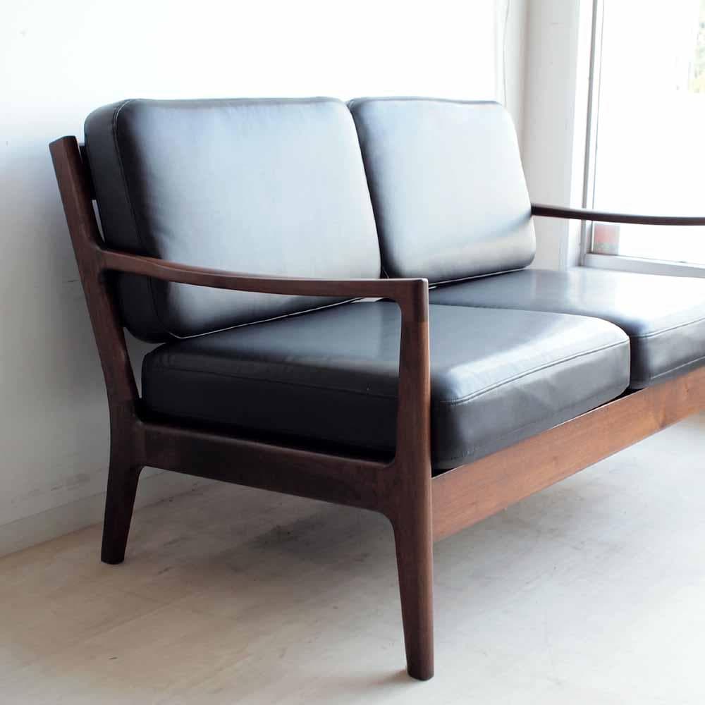 起立木工 ノルディ ソファ ウォールナット材 北欧ビンテージ ZR24175