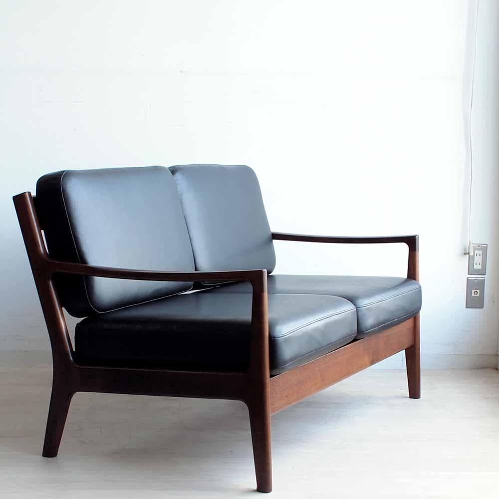 起立木工 ノルディ ソファ ウォールナット材 北欧ビンテージ ZR24175