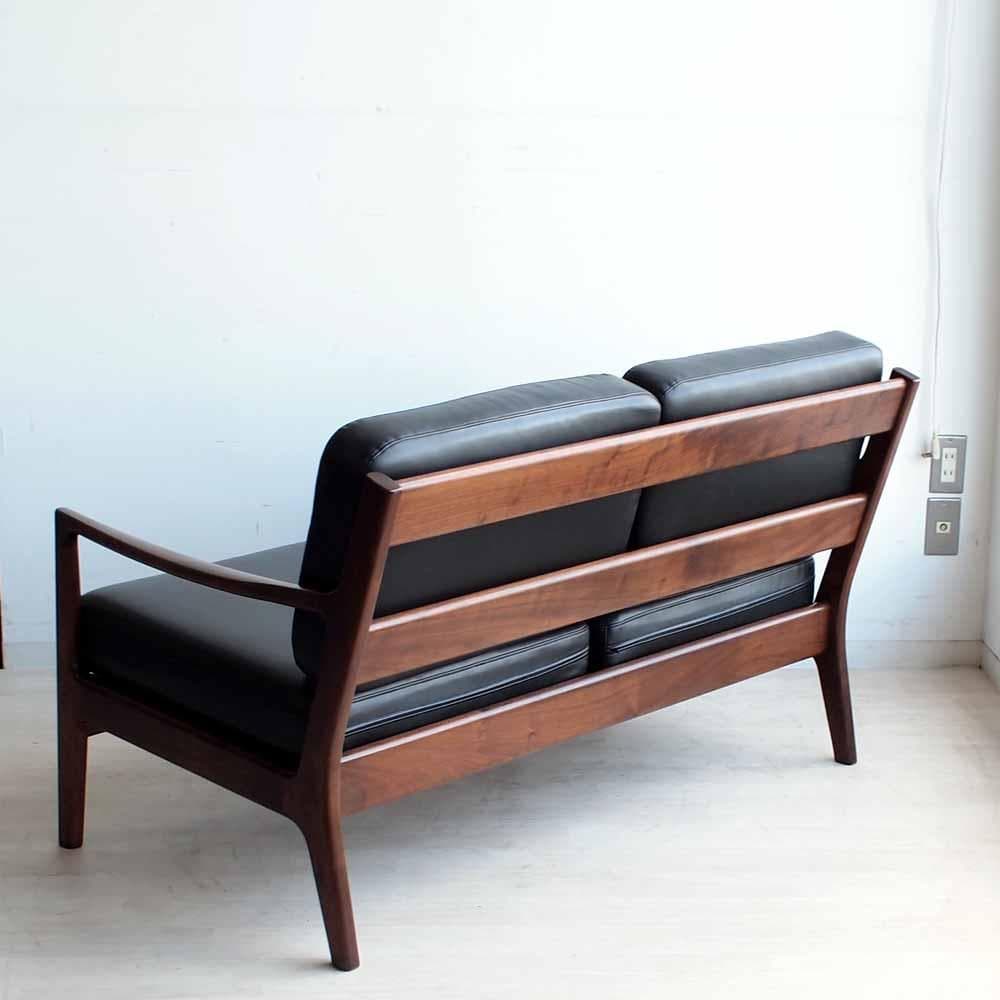 起立木工 ノルディ ソファ ウォールナット材 北欧ビンテージ ZR24175