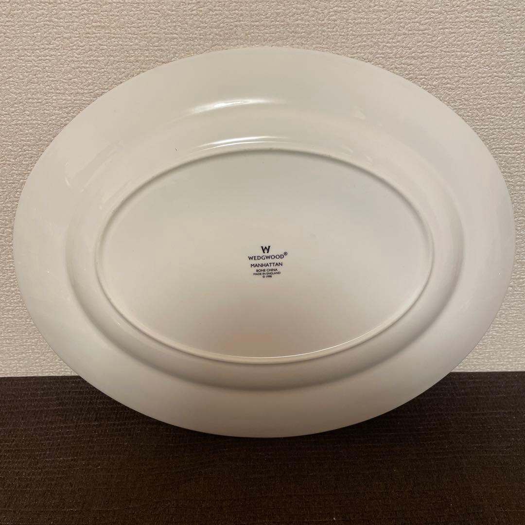 ウェッジウッド　マンハッタン　オーバルプレート　ディナープレート