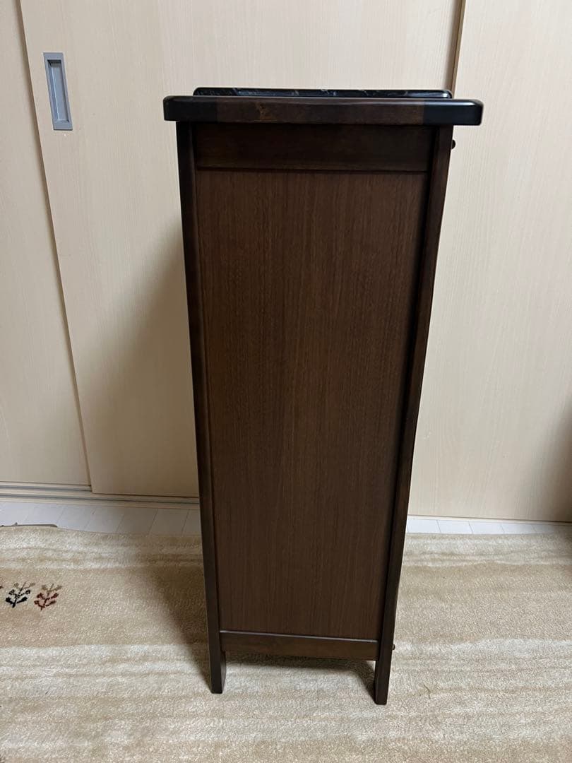 カリモク大理石 天板 トップ 花台 電話台 木製 家具アンティークスリッパラック