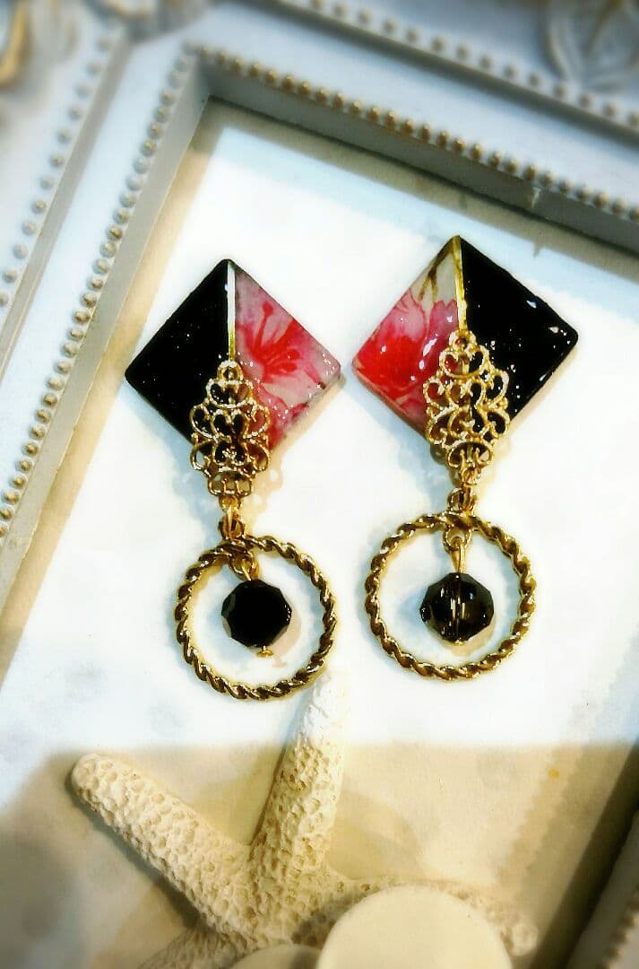 rooou✩プロフ参考さま専用♡大人フラワー♡ ピアス イヤリング