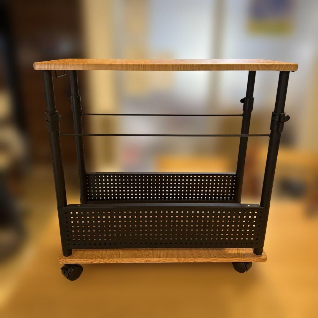 【組立済】バウヒュッテ 昇降式L字デスク BHD-670H-WD 木目