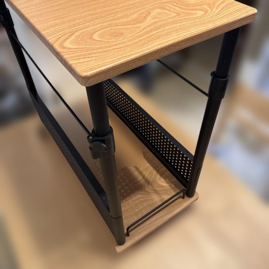 【組立済】バウヒュッテ 昇降式L字デスク BHD-670H-WD 木目