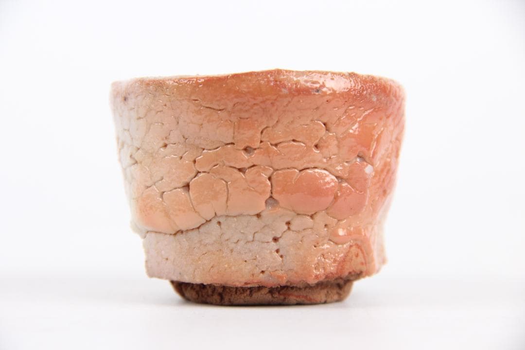 大萱窯　豊場惺也造　志野 盃 酒盃（共箱）　EU11-18