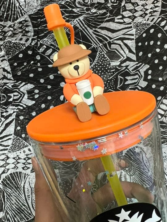 海外限定　完売　レア　スターバックス　ベアリスタ　グラスタンブラー　キャップ