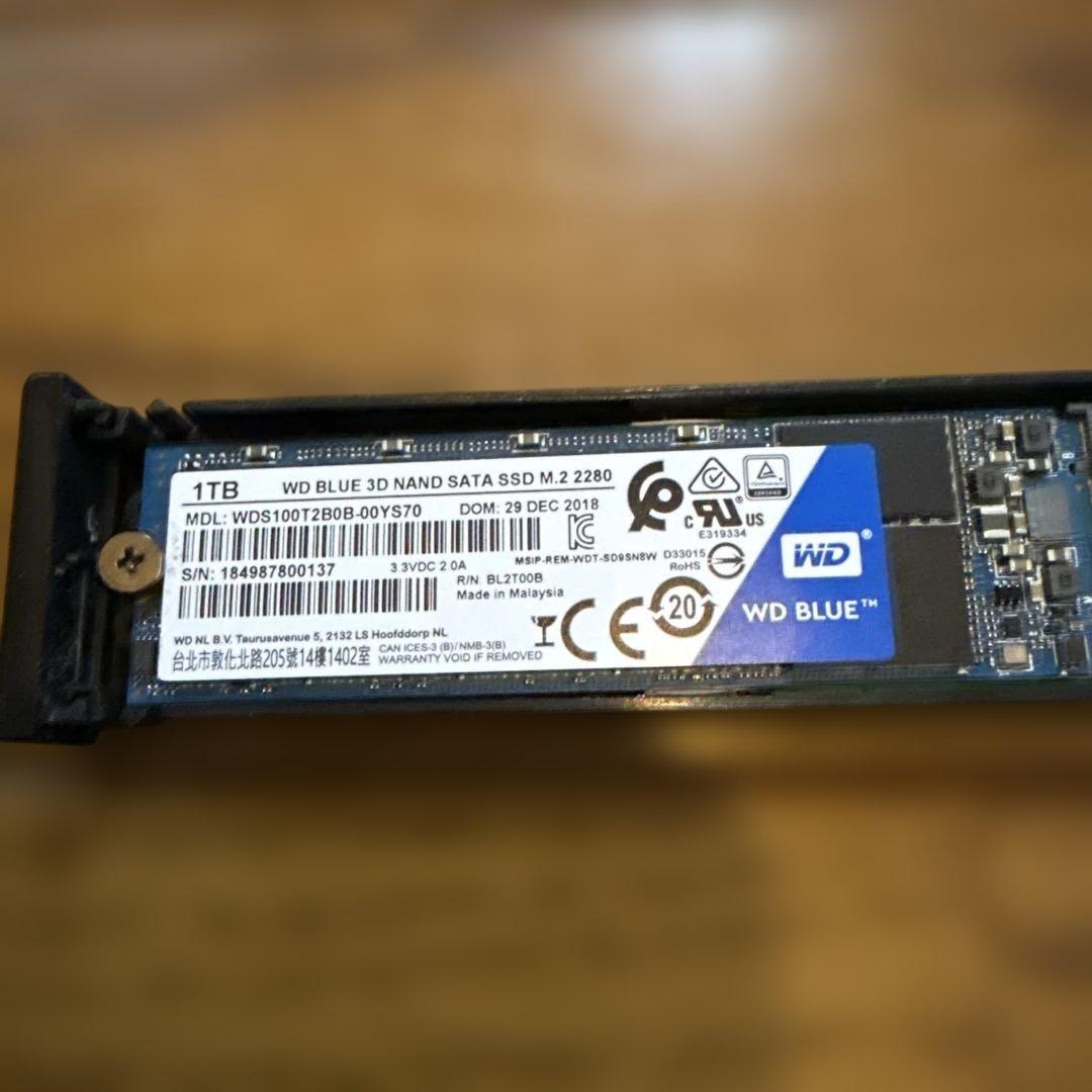 ＷＤBLUE SSD 1TB ケース付き