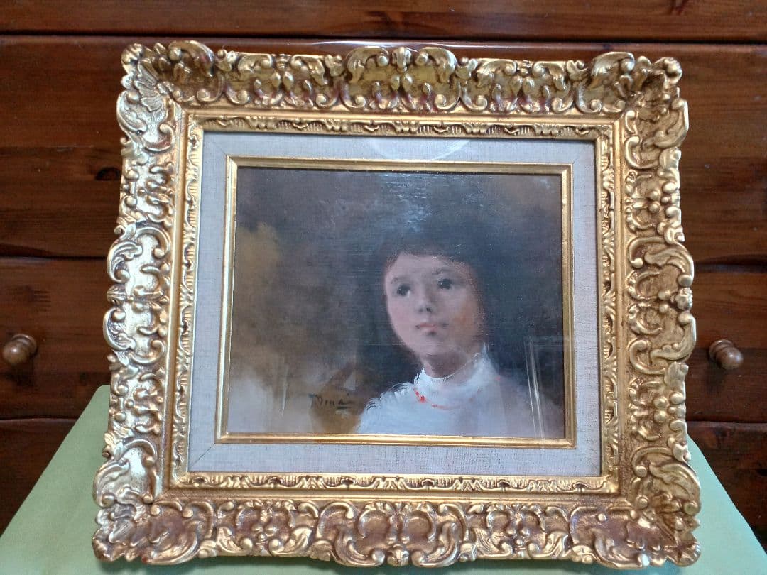 ◆今井隆　「少女」　油彩Ｆ3号　日本美術連盟会員　師：須田国太郎　早逝の画家◆