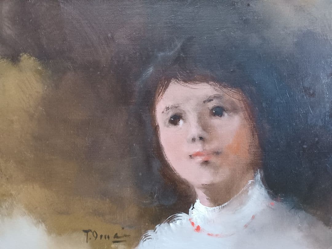 ◆今井隆　「少女」　油彩Ｆ3号　日本美術連盟会員　師：須田国太郎　早逝の画家◆