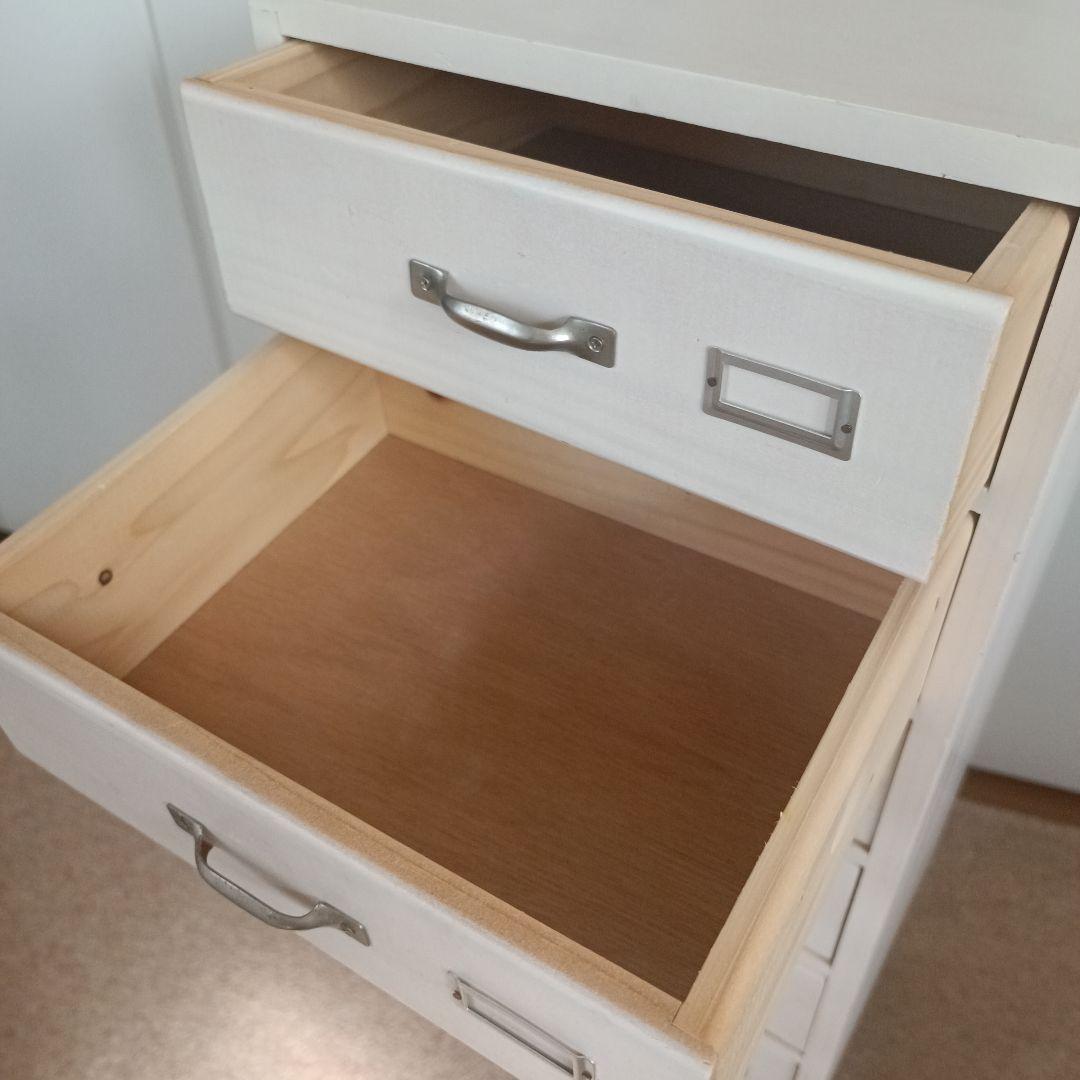 レトロ 白 6段チェスト キャビネット 北欧 ナチュラル モダン アンティーク風