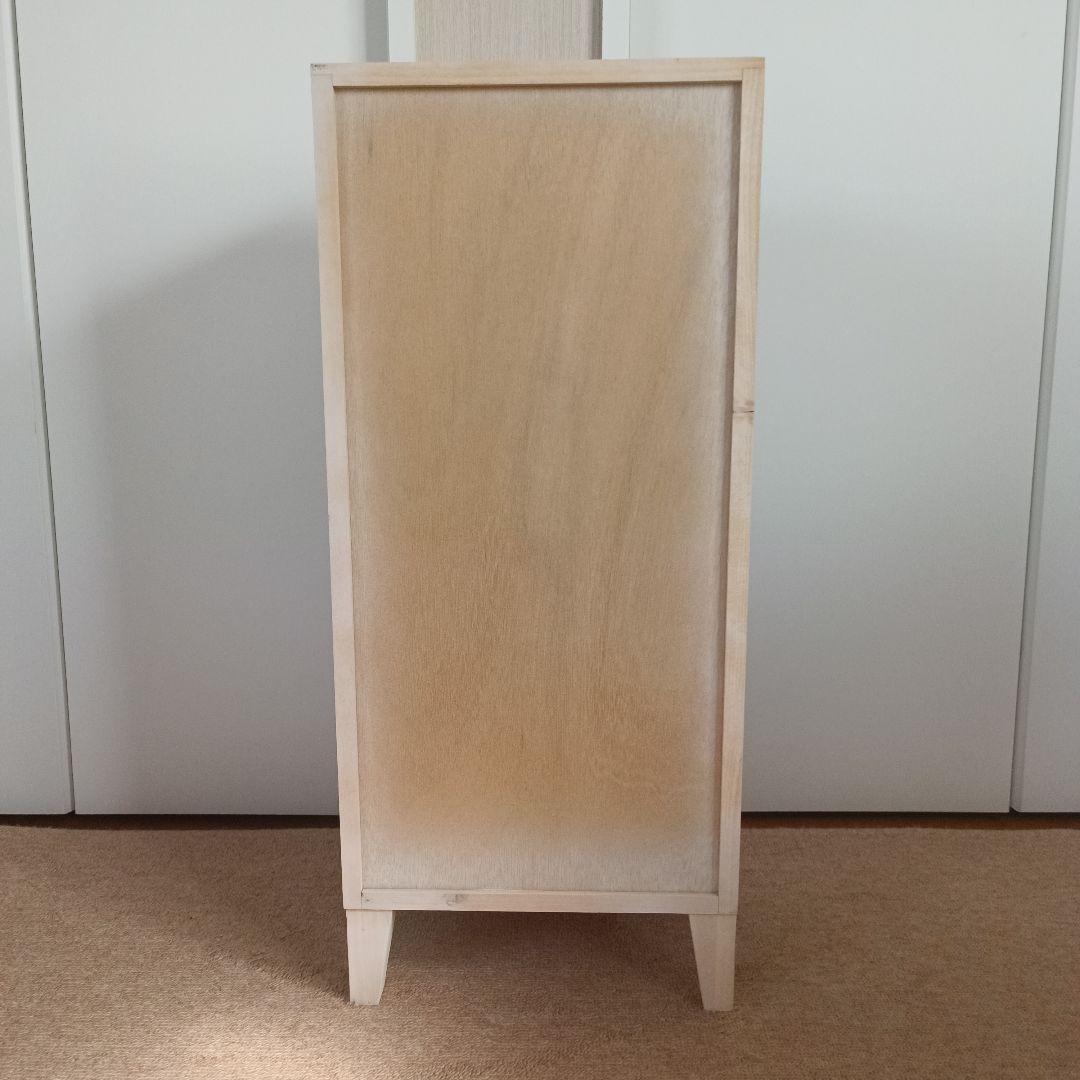 レトロ 白 6段チェスト キャビネット 北欧 ナチュラル モダン アンティーク風