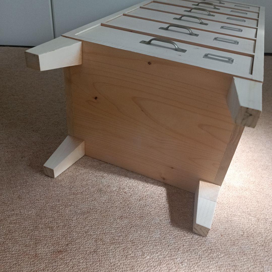 レトロ 白 6段チェスト キャビネット 北欧 ナチュラル モダン アンティーク風